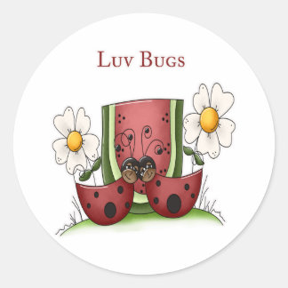 Sticker Rond Bugs Luv
