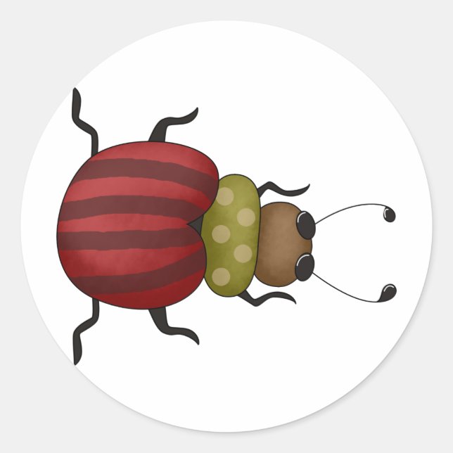 Sticker Rond Bugs 'n' Blooms ・ Beetle (Devant)