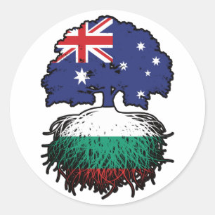 Sticker Rond Bulgarie Australie Australienne Bulgarie Racines d