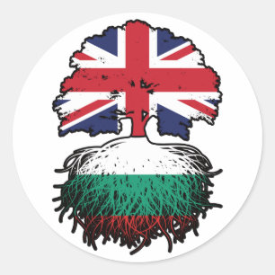 Sticker Rond Bulgarie Royaume-Uni Royaume-Uni Royaume-Uni