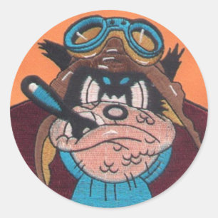 STICKER ROND BULL DOG= WW II