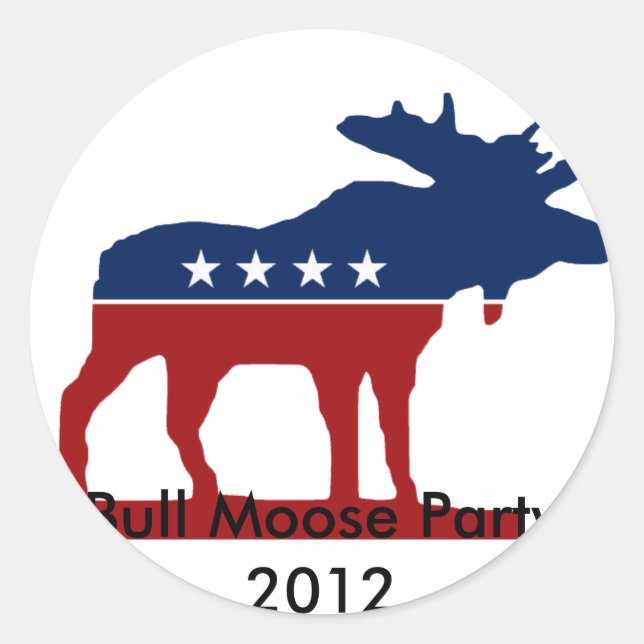 Sticker Rond Bull Moose Party 2012 (Devant)