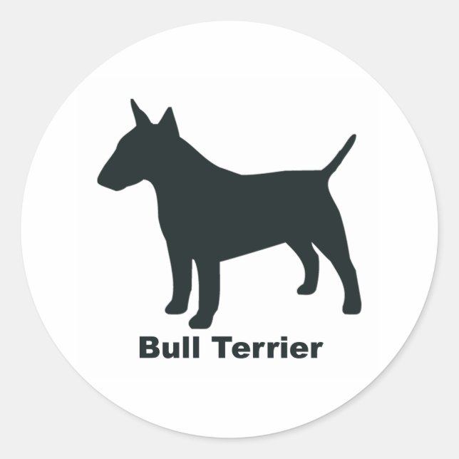 Sticker Rond Bull Terrier (Devant)