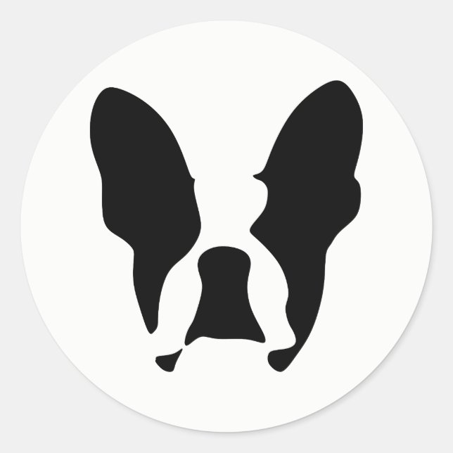 Sticker Rond bulldog français (Devant)