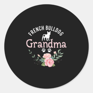 Sticker Rond Bulldog Grandma Cadeaux mignons Amoureux de les ch