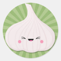 Bulle d'ail Kawaii sur Green Starburst