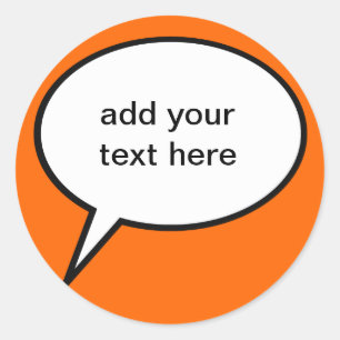 Sticker Rond bulle de discours personnalisable