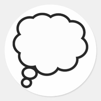 Sticker Rond Bulle de pensée