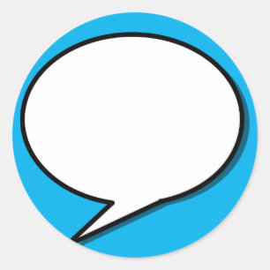 Sticker Rond bulle vocale-flèche-forme ellipse