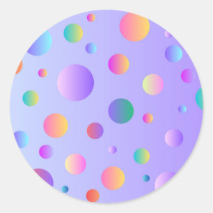 Sticker Rond Bulles colorées créatives