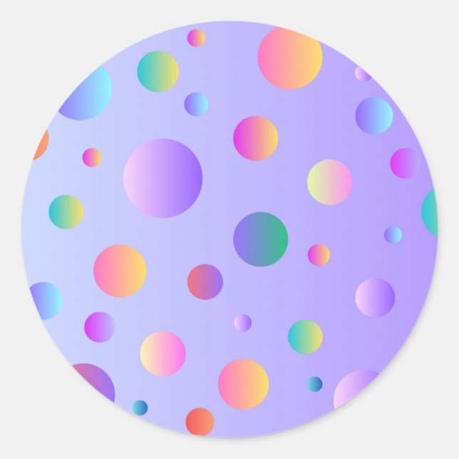 Sticker Rond Bulles colorées créatives (Devant)