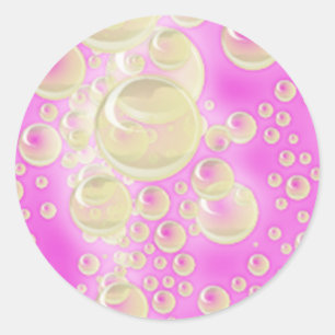 Sticker Rond Bulles de champagne