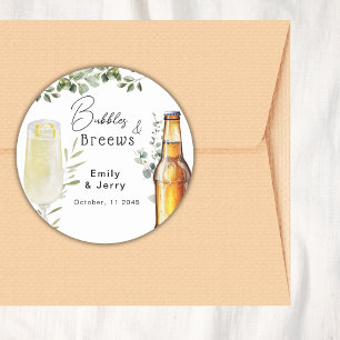 Sticker Rond Bulles et brises de eucalyptus fête de douche pour