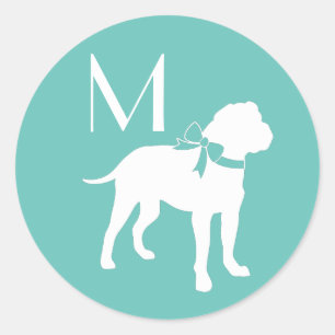 Sticker Rond Bullmastiff Chien Chien Chien Chien Chiot