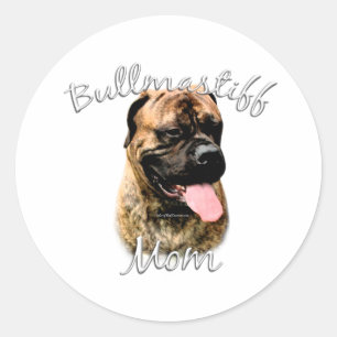 Sticker Rond Bullmastiff Maman 2
