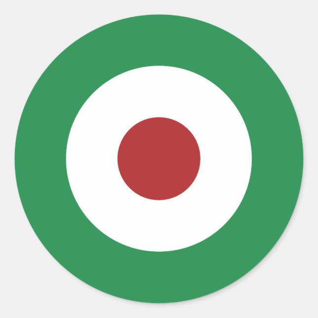 Sticker Rond Bullseye à trois couleurs (Devant)