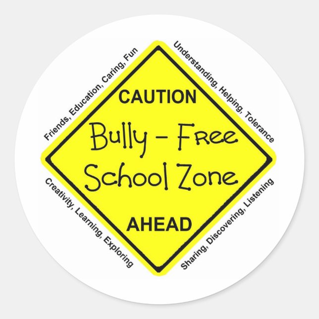Sticker Rond Bully - Zone école libre (Devant)