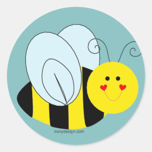 Sticker Rond Bumble Bee