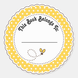 Sticker Rond Bumble Bee Lecture Plaques de lecture