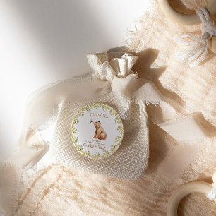 Sticker Rond Bumblebee bébé ours douche merci