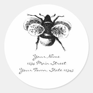Sticker Rond Bumblebee vintage
