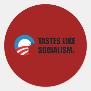 Sticker Rond Bumpersticker anti-Obama - Des goûts comme le soci