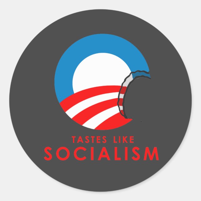 Sticker Rond Bumpersticker anti-Obama - Des goûts comme le soci (Devant)