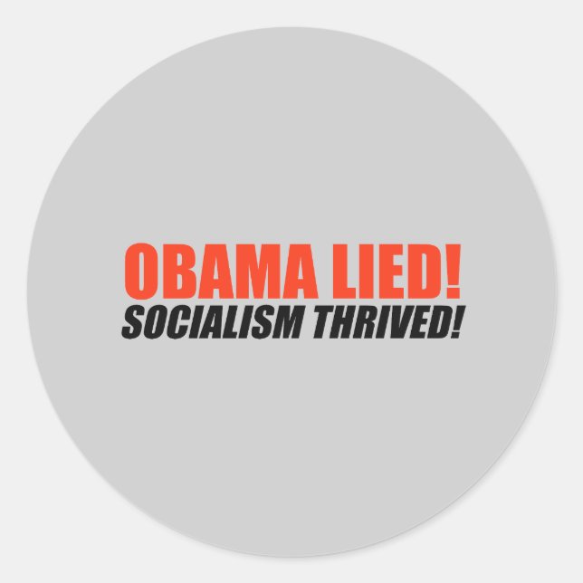 Sticker Rond Bumpersticker anti-Obama - Le socialisme prospère (Devant)