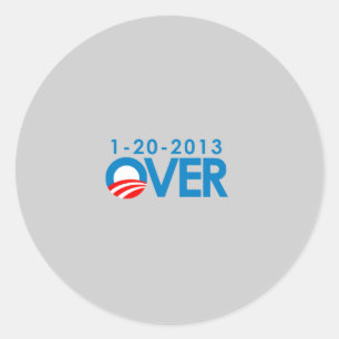 Sticker Rond Bumpersticker anti-Obama - Plus du 1-20-2013