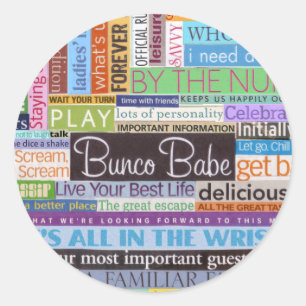 Sticker Rond Bunco Babe