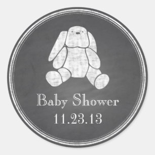 Sticker Rond Bunny de tableau noir