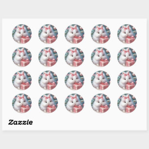 STICKER ROND BUNNY NOËL