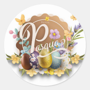 Sticker Rond Buona Pasqua