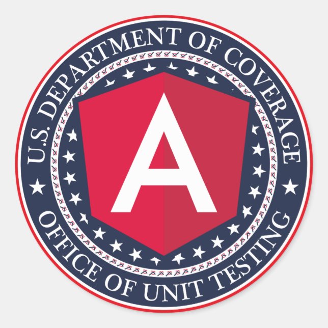 Sticker Rond Bureau d'essai d'unité (Devant)