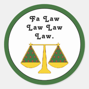 Sticker Rond Bureau du droit des avocats