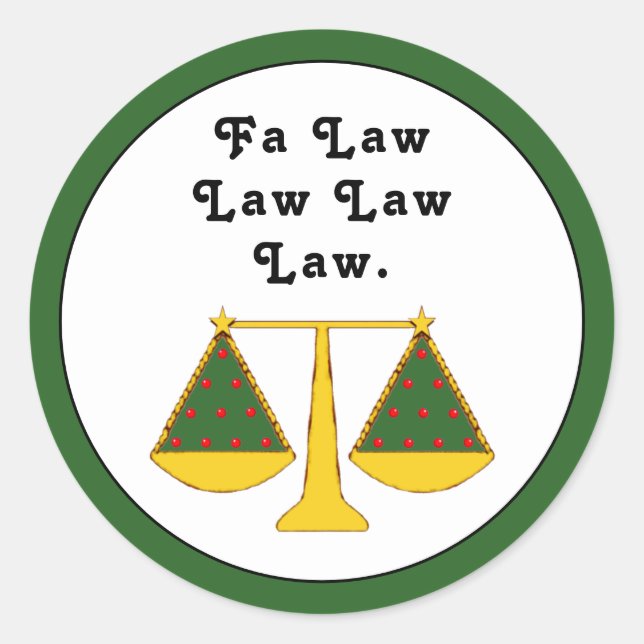 Sticker Rond Bureau du droit des avocats (Devant)