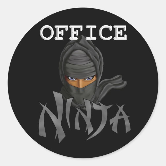 Sticker Rond Bureau Ninja (Devant)