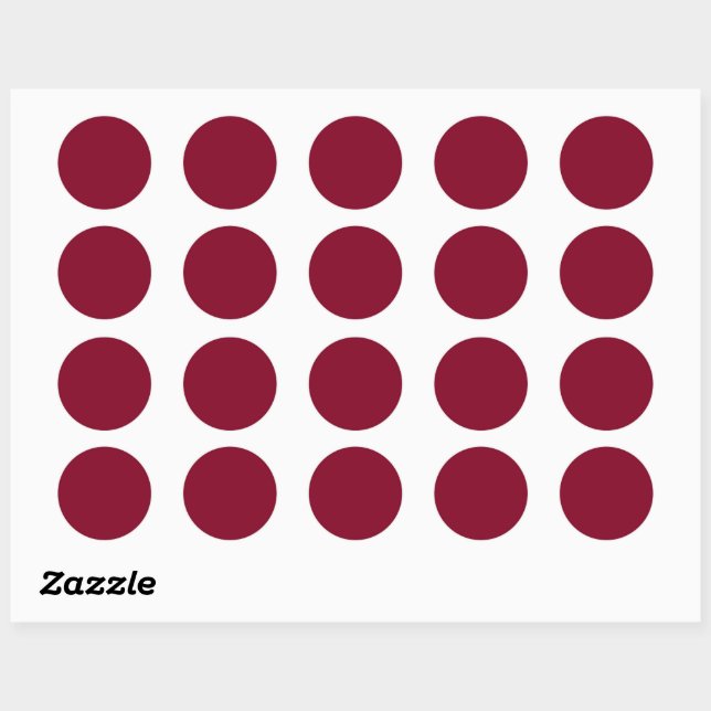 Sticker Rond Burgundy (Feuille)