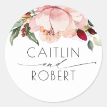 Burgundy et Blush Floral Fall Rustique