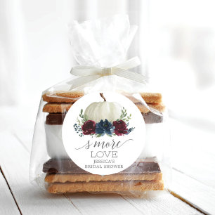 Sticker Rond Burgundy Marine Citrouille S'More Love - Favoriser