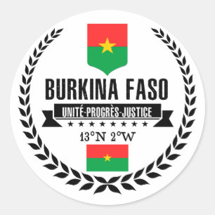 Sticker Rond Burkina Faso