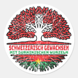 Sticker Rond Burkina Faso Burkina Suisse Arbre