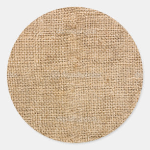 Sticker Rond Burlap patiné