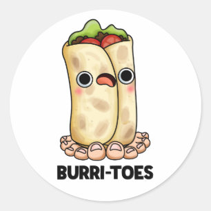 Sticker Rond Burritoes Funny Burrito Pun
