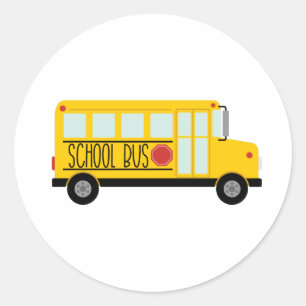 Sticker Rond Bus scolaire