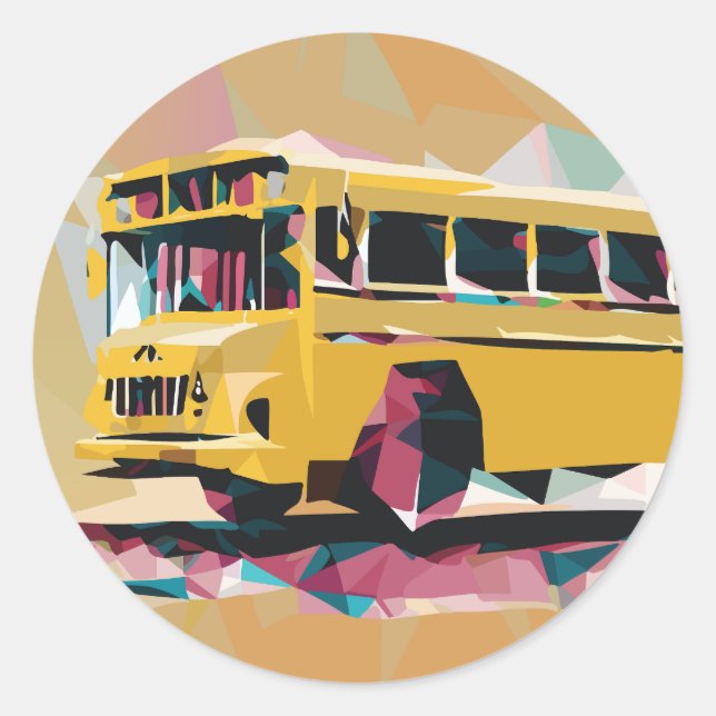 Sticker Rond Bus Yellow (Devant)