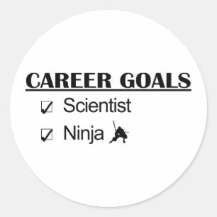 Sticker Rond Buts de carrière de Ninja - scientifique