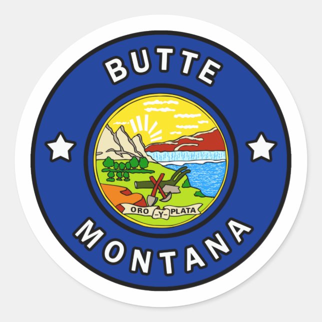 Sticker Rond Butte Montana (Devant)
