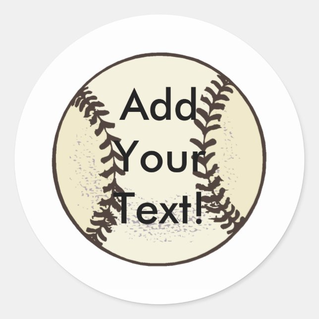 Sticker Rond BW de baseball (Devant)