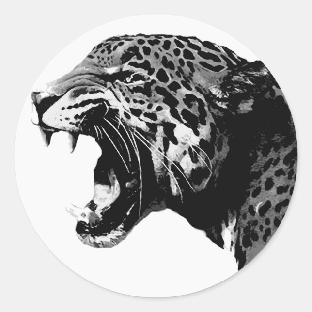 Sticker Rond BW Jaguar (Devant)